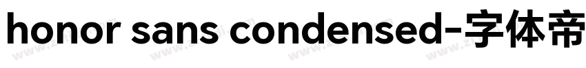 honor sans condensed字体转换